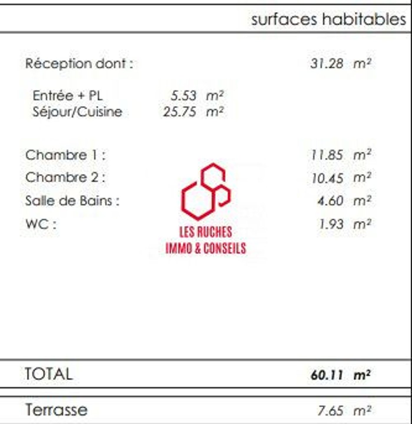 Appartement à vendre, 60m², Lieusaint