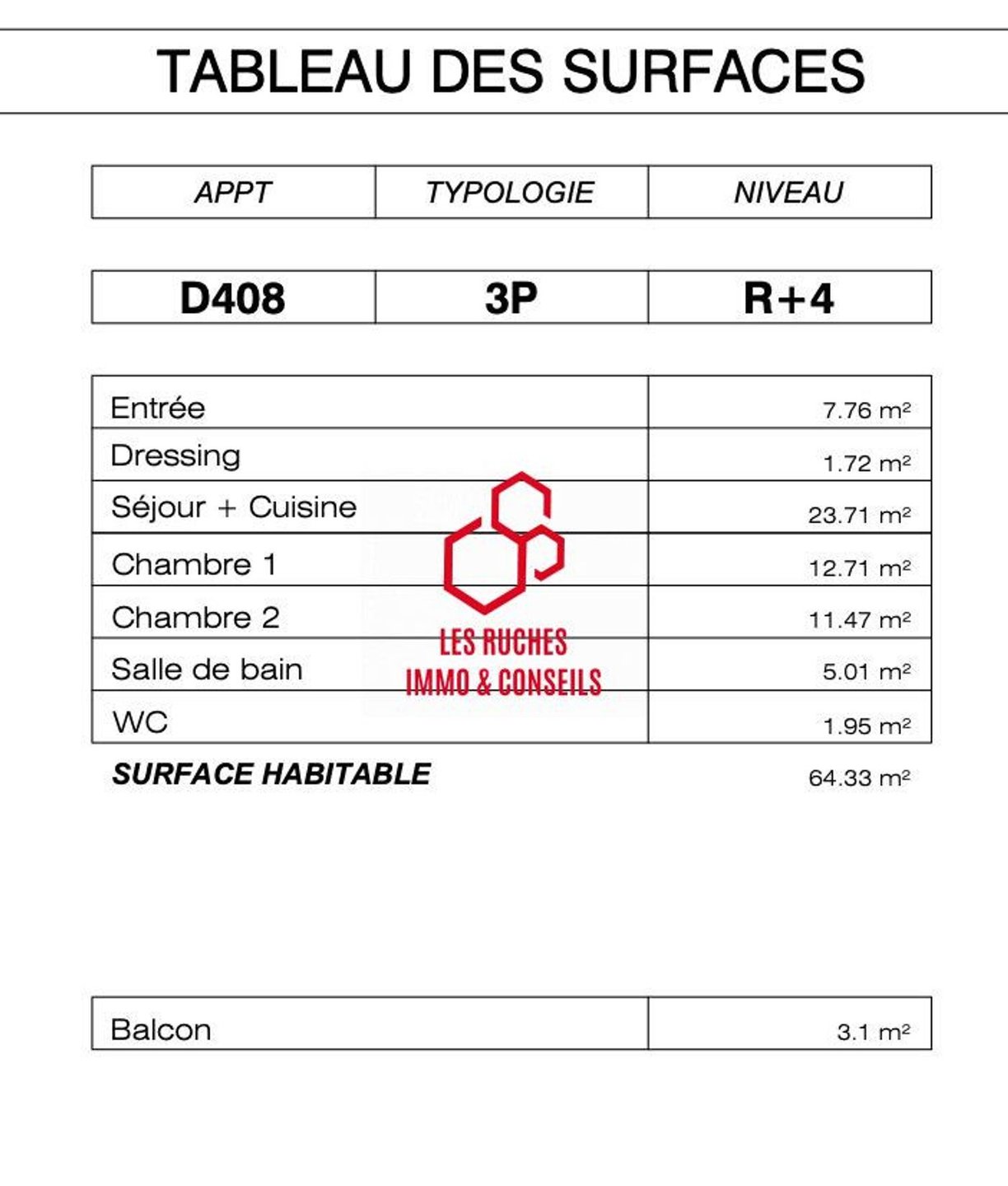 Appartement à vendre, 64m², Drancy