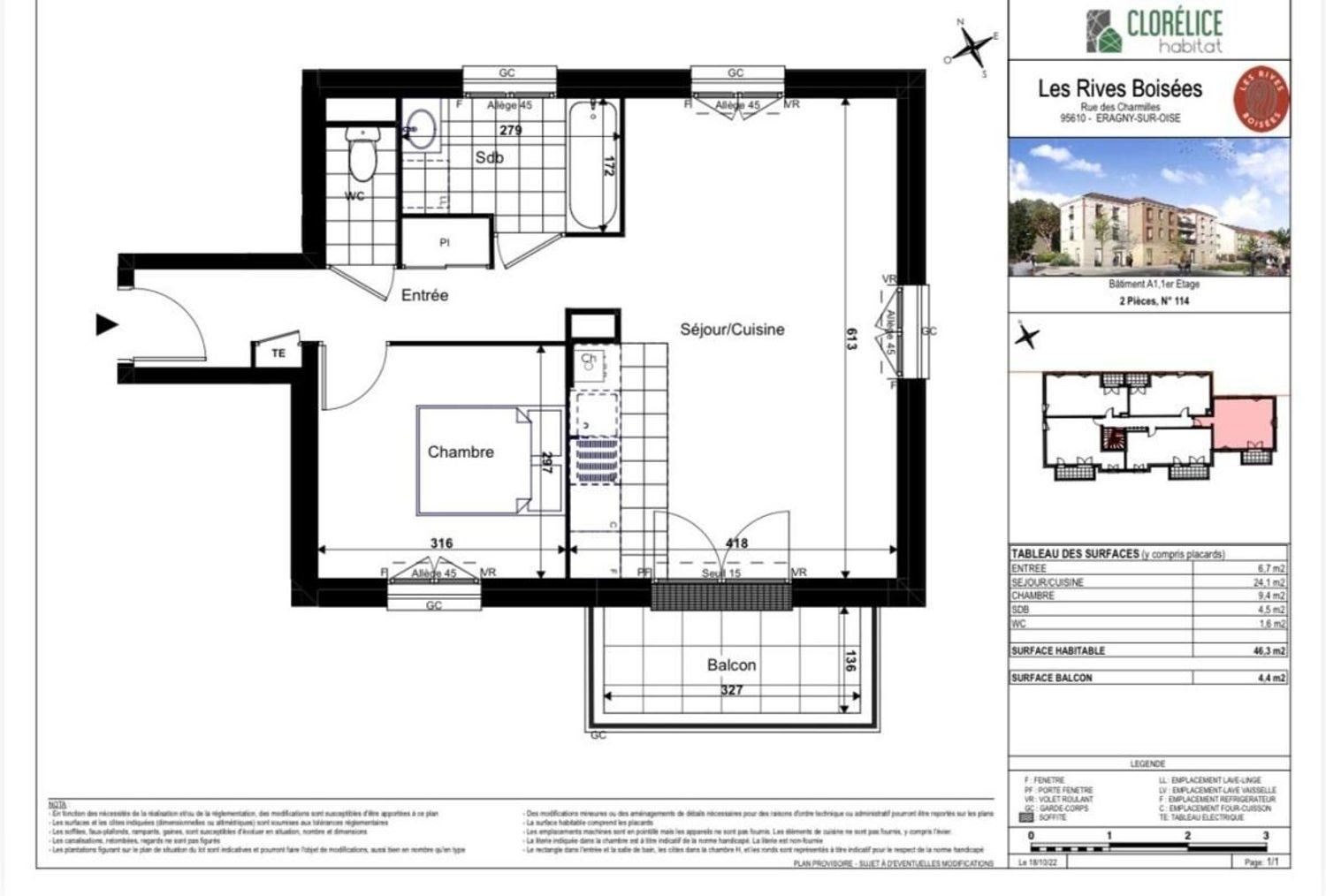 Appartement à vendre, 46m², Éragny