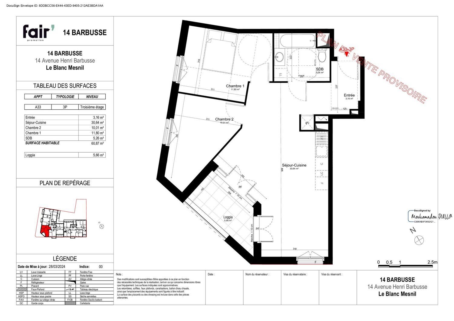 Appartement à vendre, 61m², Le Blanc-Mesnil