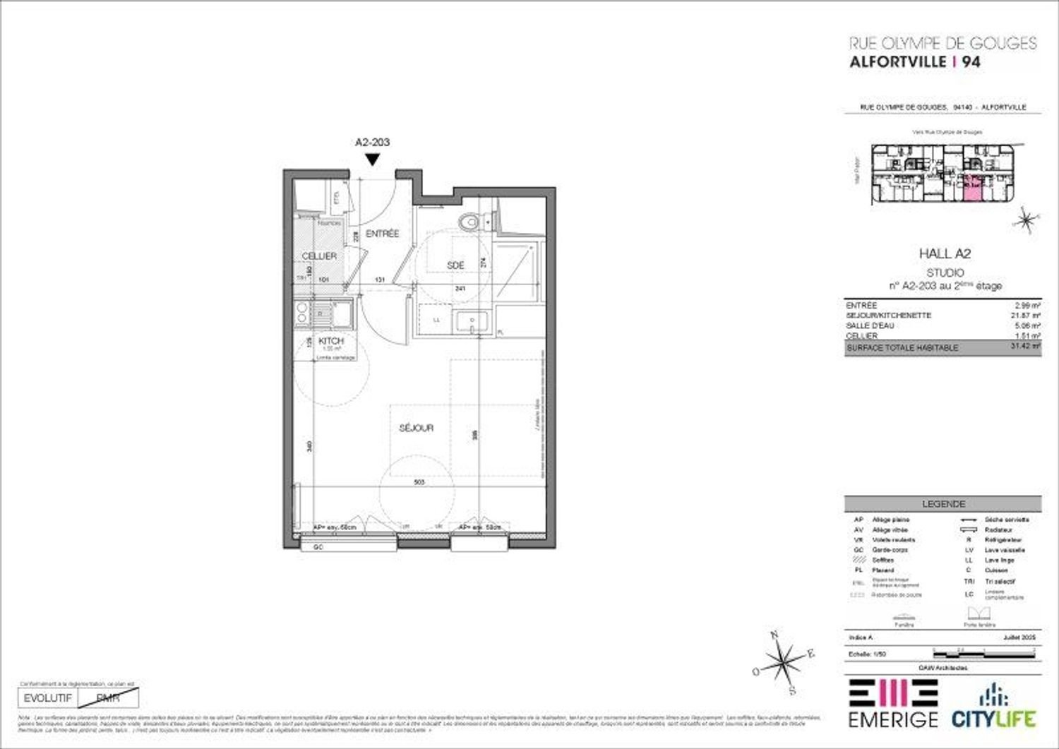 Appartement à vendre, 31m², Alfortville