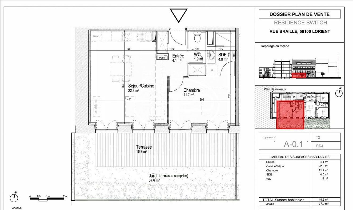 Appartement à vendre, 44m², Lorient