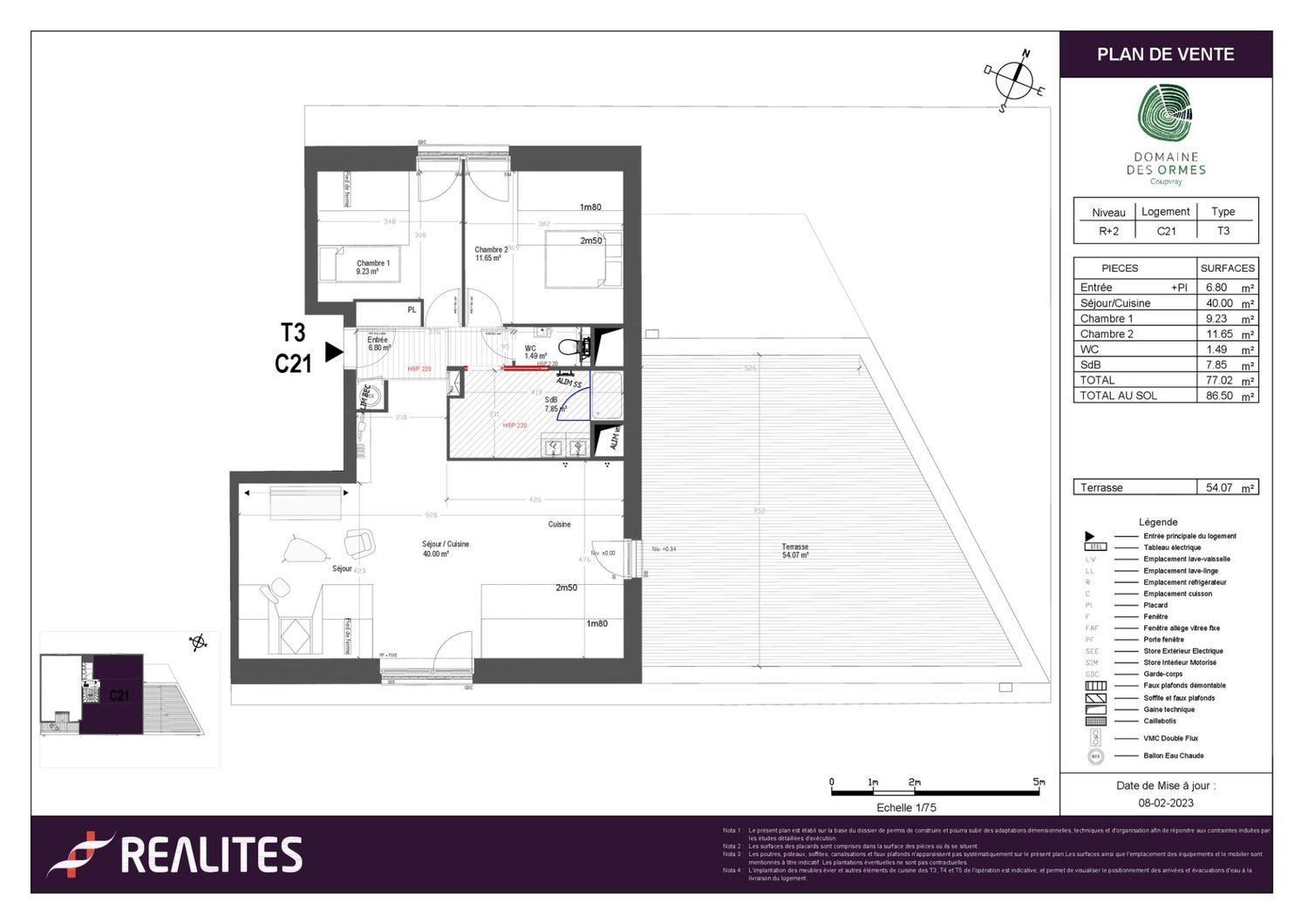 Appartement à vendre, 75m², Coupvray