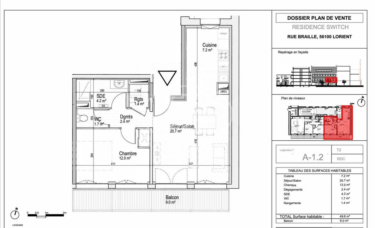 Appartement à vendre, 49m², Lorient
