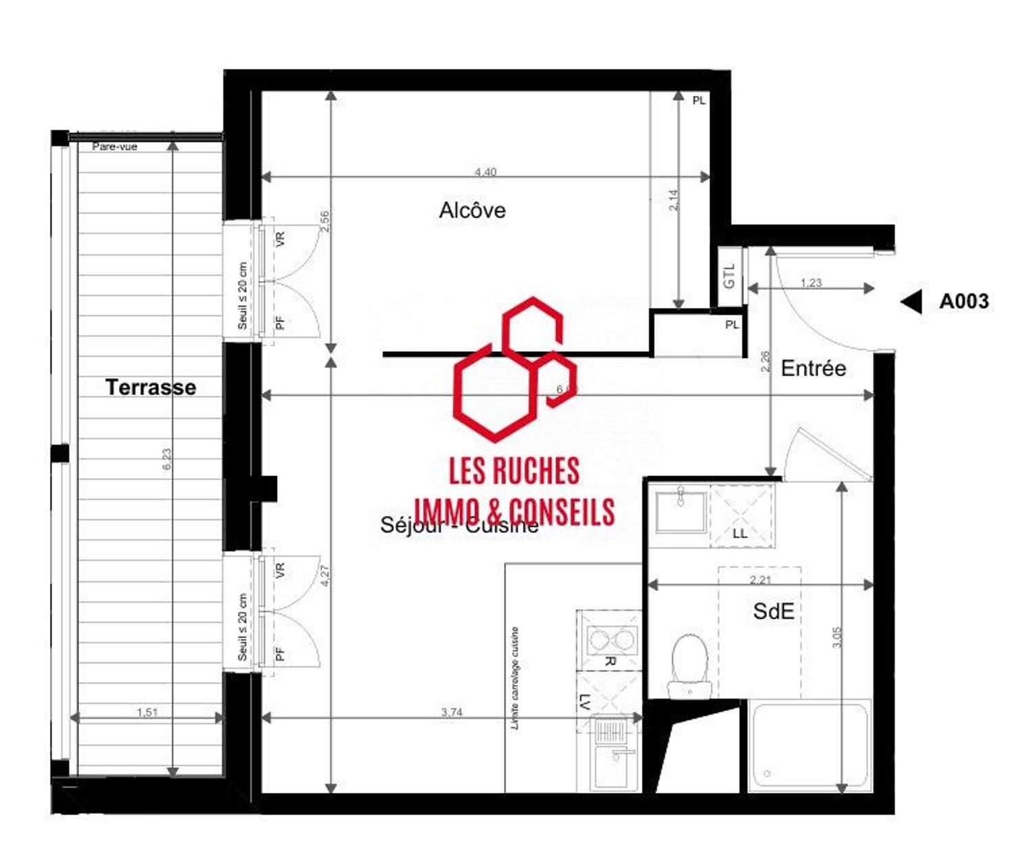 Appartement à vendre, 37m², Torcy