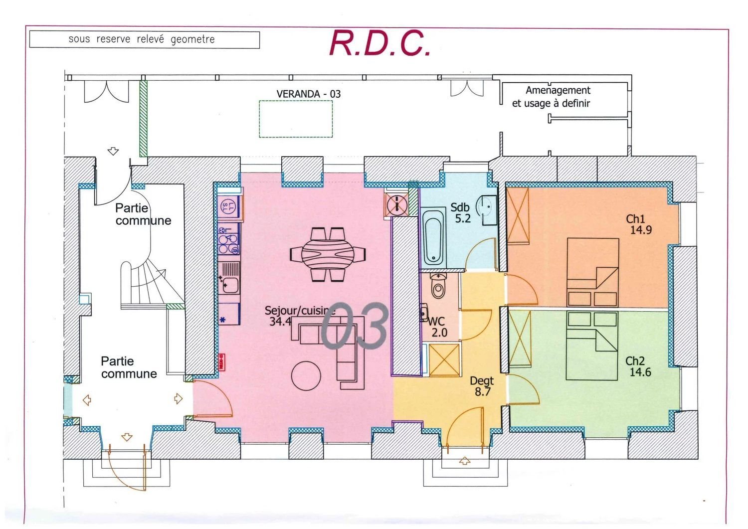 Appartement à vendre, 79m², Breuillet