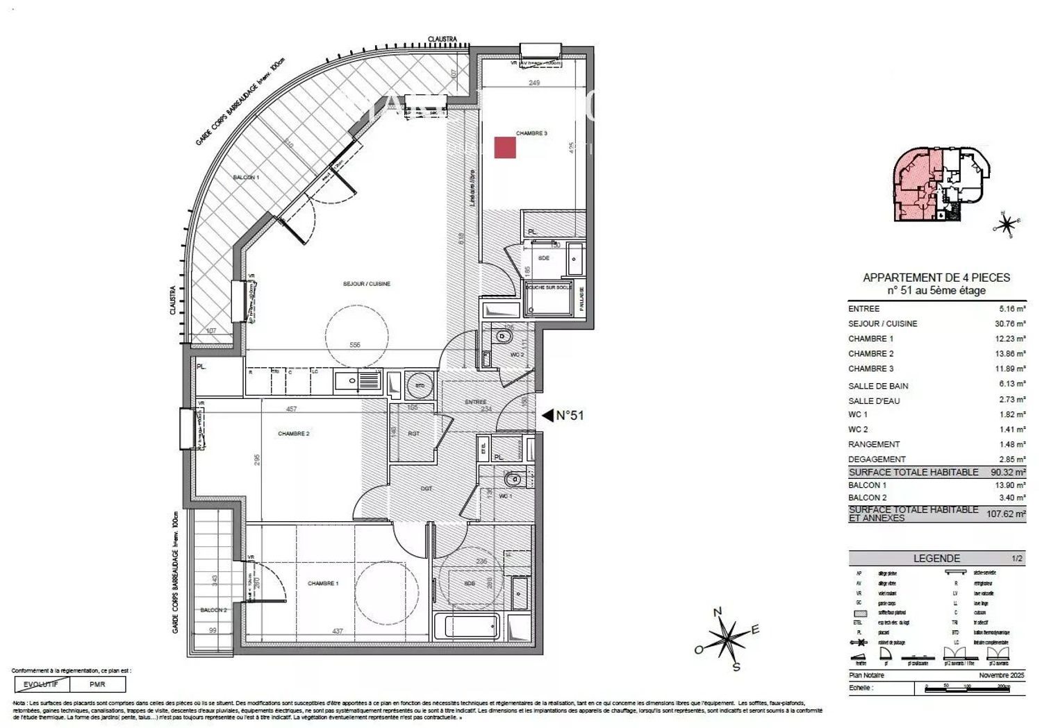 Appartement à vendre, 90m², Nice