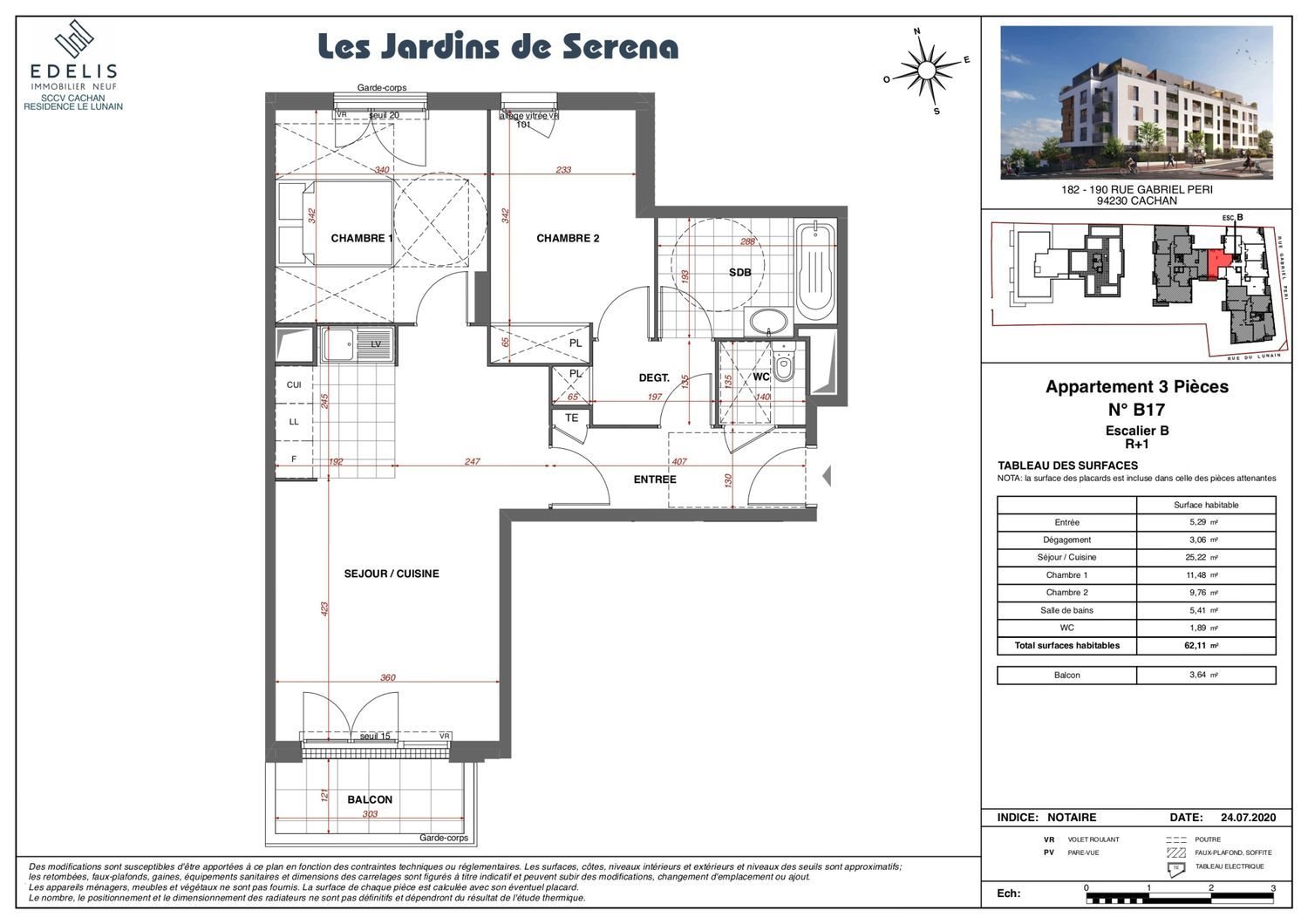 Appartement à vendre, 62m², L'Haÿ-les-Roses