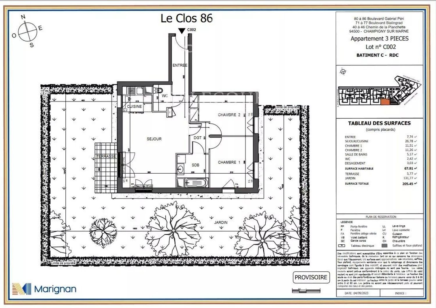 Appartement à vendre, 67m², Champigny-sur-Marne