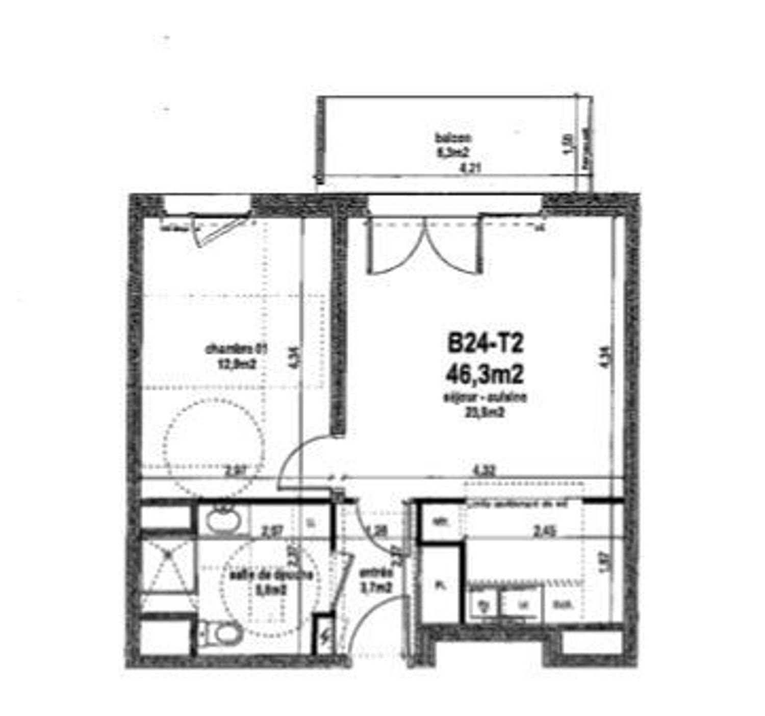 Appartement à vendre, 46m², Reims