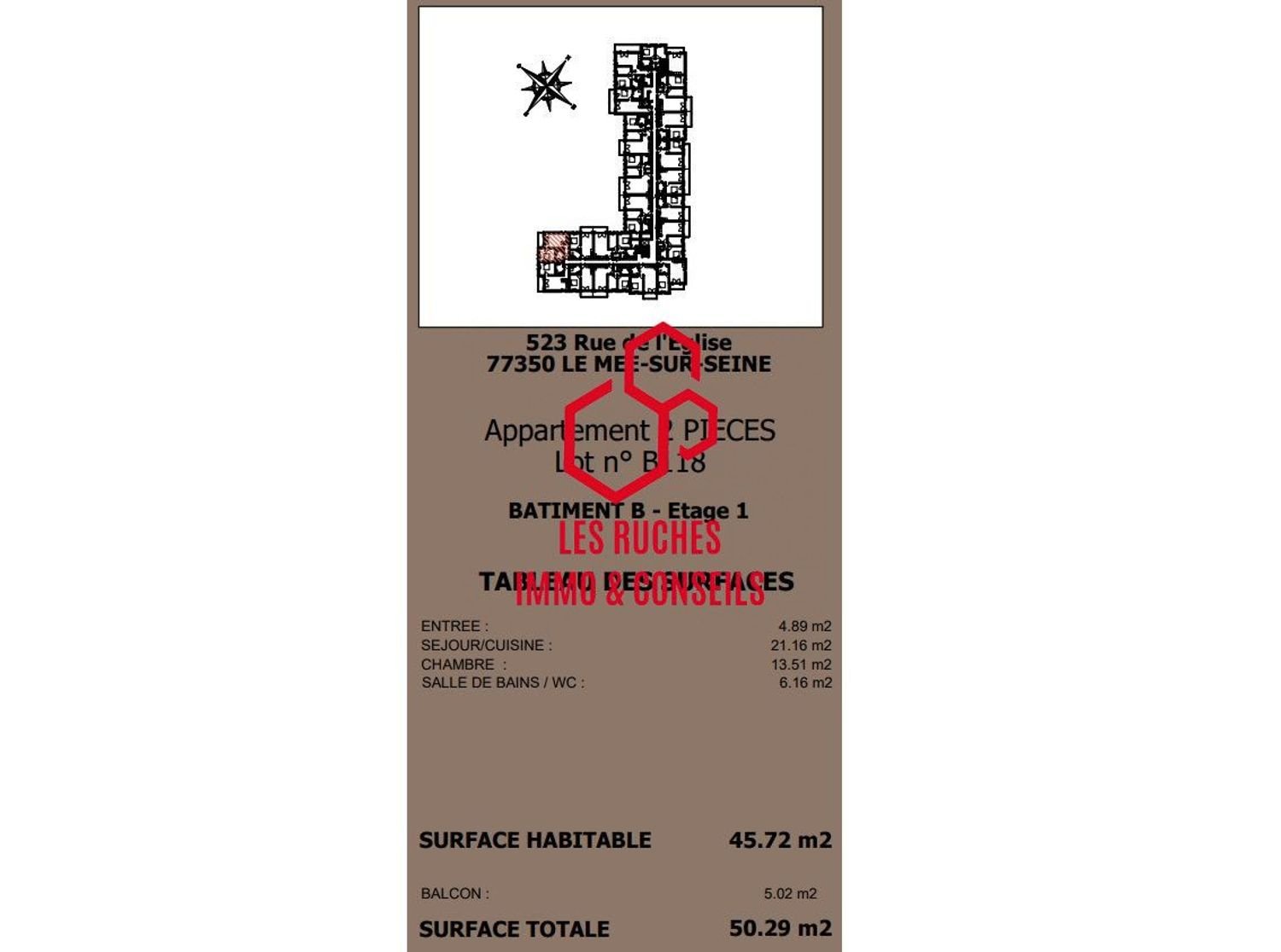 Appartement à vendre, 45m², Le Mée-sur-Seine