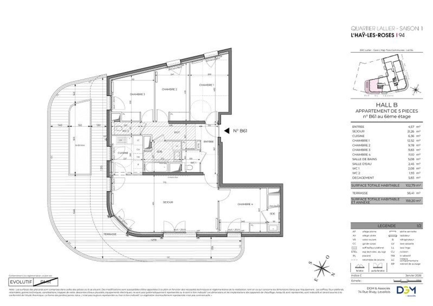 Appartement à vendre, 103m², L'Haÿ-les-Roses