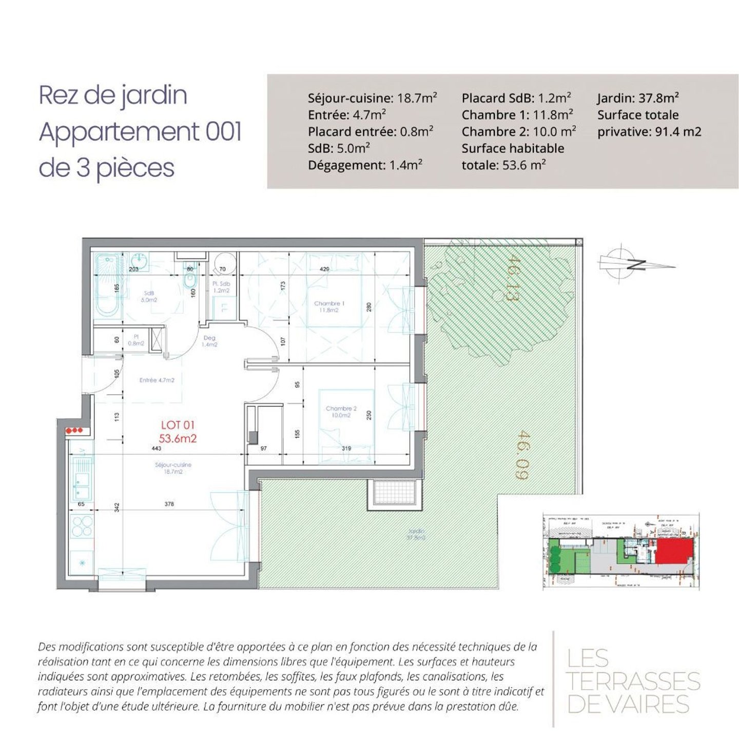 Appartement à vendre, 53m², Vaires-sur-Marne