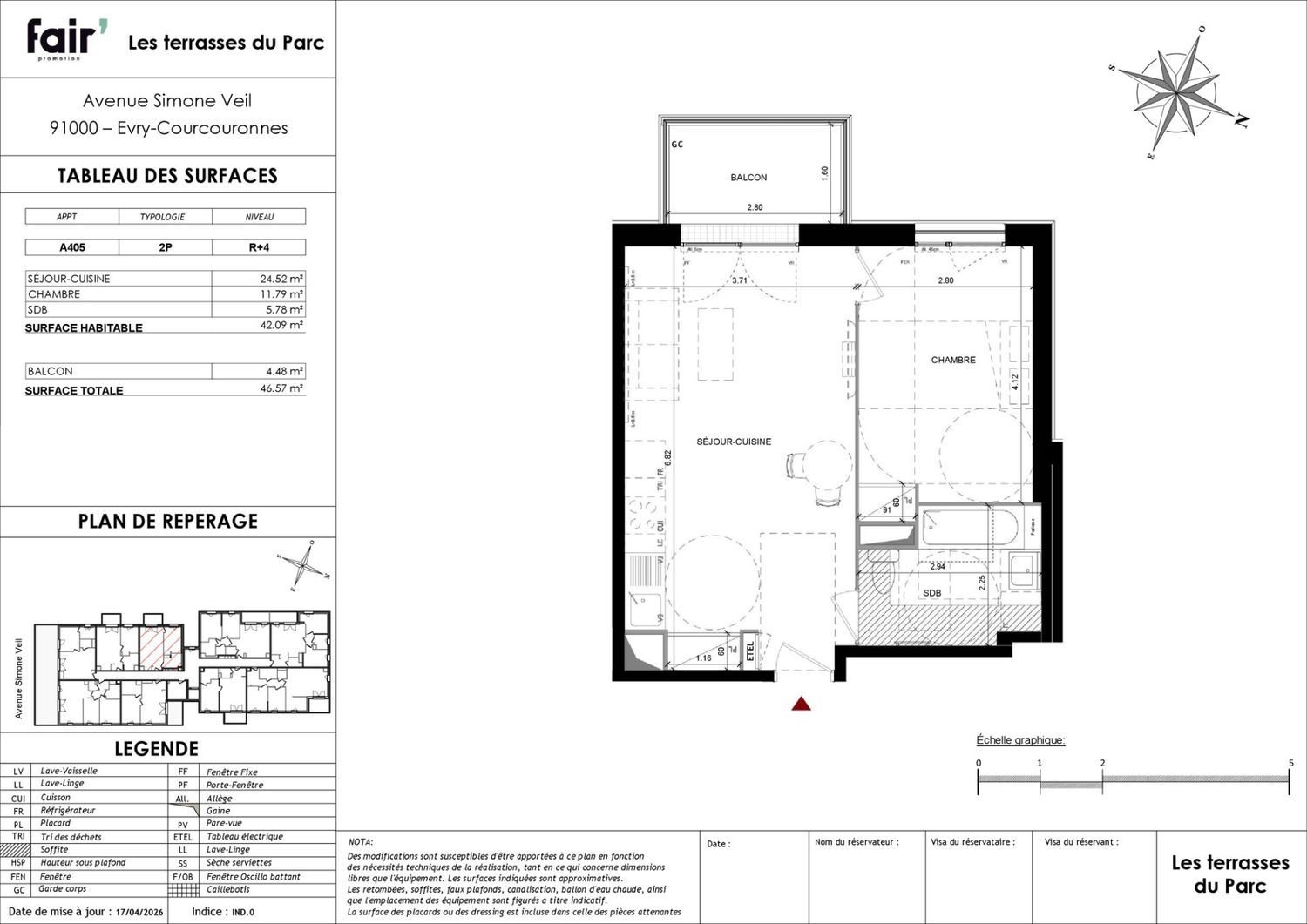 Appartement à vendre, 42m², Evry