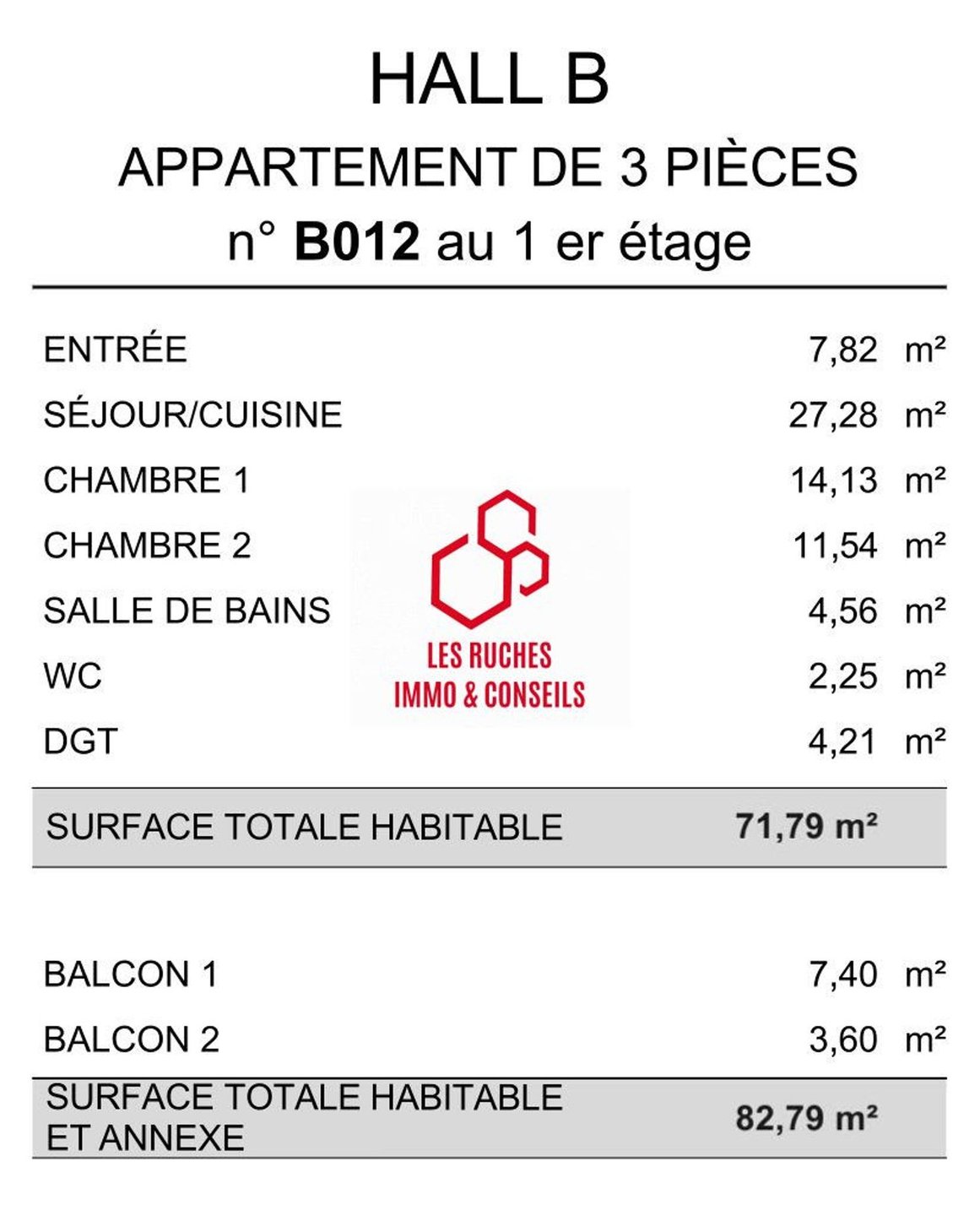 Appartement à vendre, 71m², Clichy