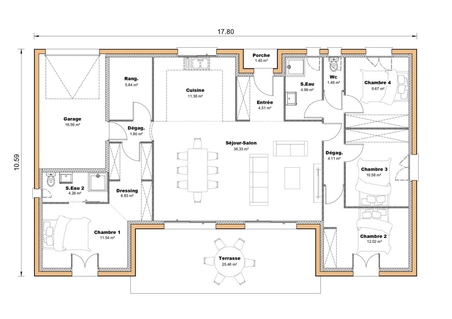 Maison à vendre, 125m², Moissac