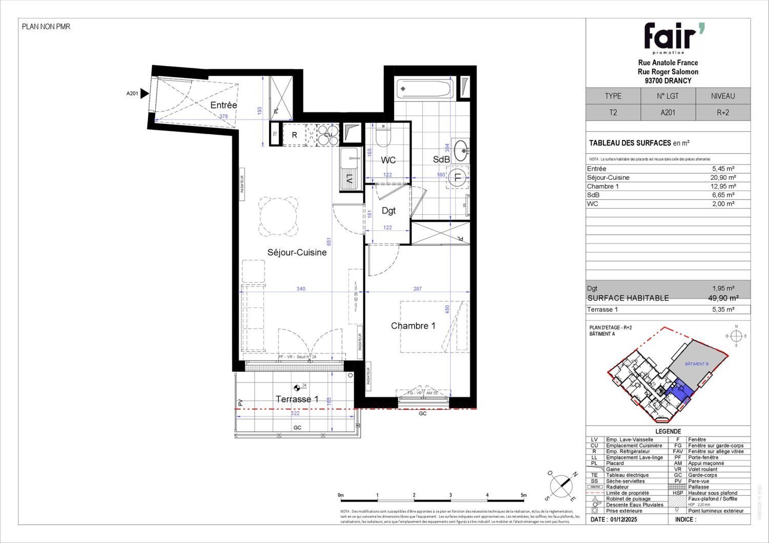 Appartement à vendre, 50m², Drancy