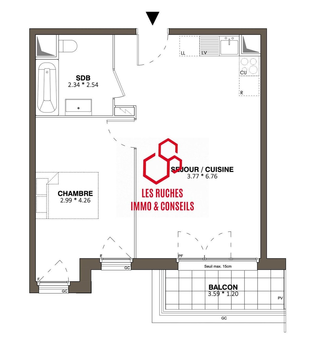 Appartement à vendre, 45m², Goussainville