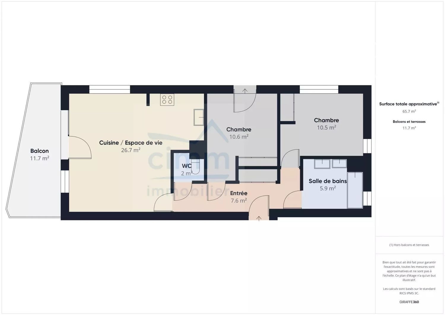 Appartement à louer, 65m², Saint-Jacques-de-la-Lande