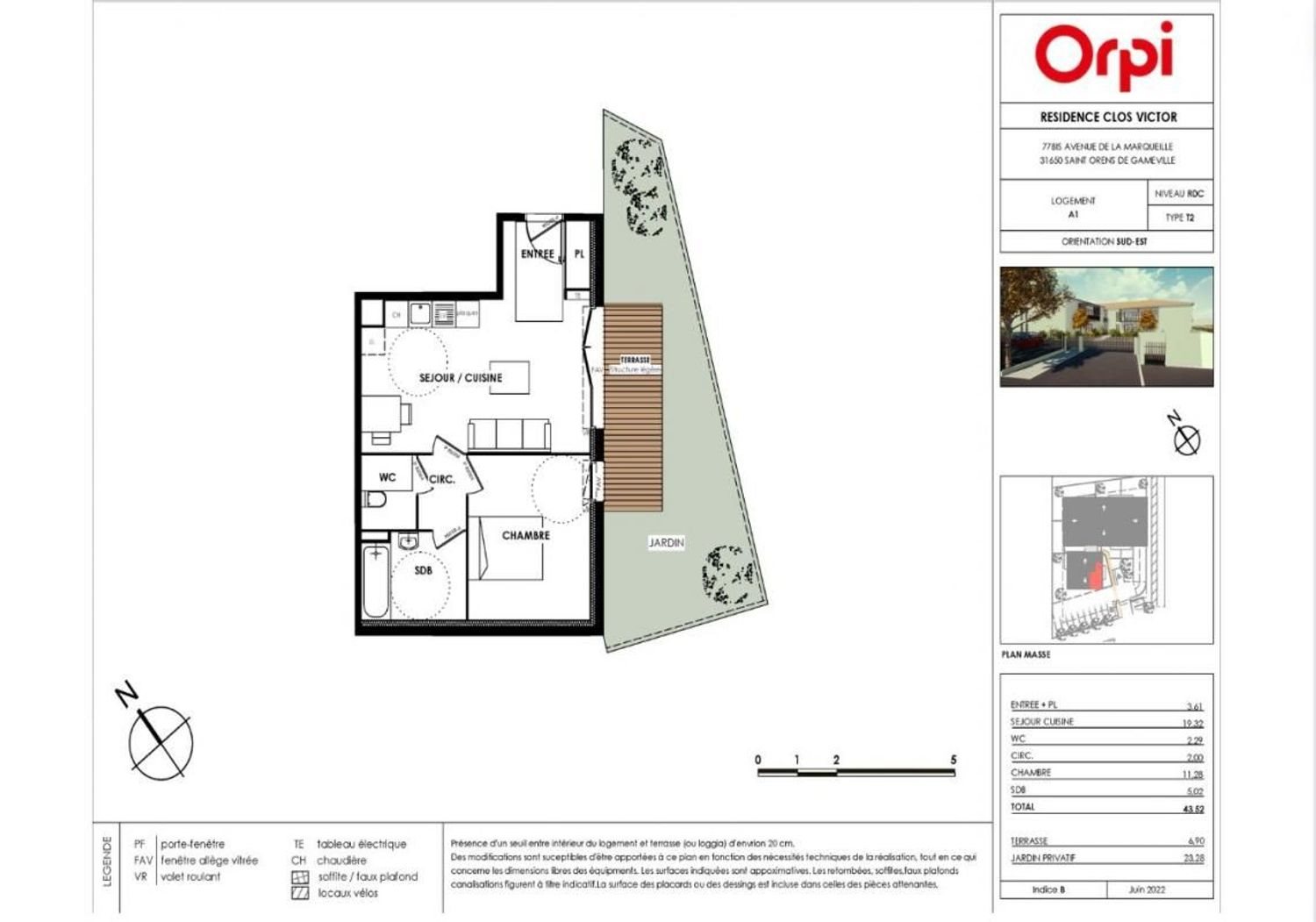 Appartement à vendre, 43m², Saint-Orens-de-Gameville