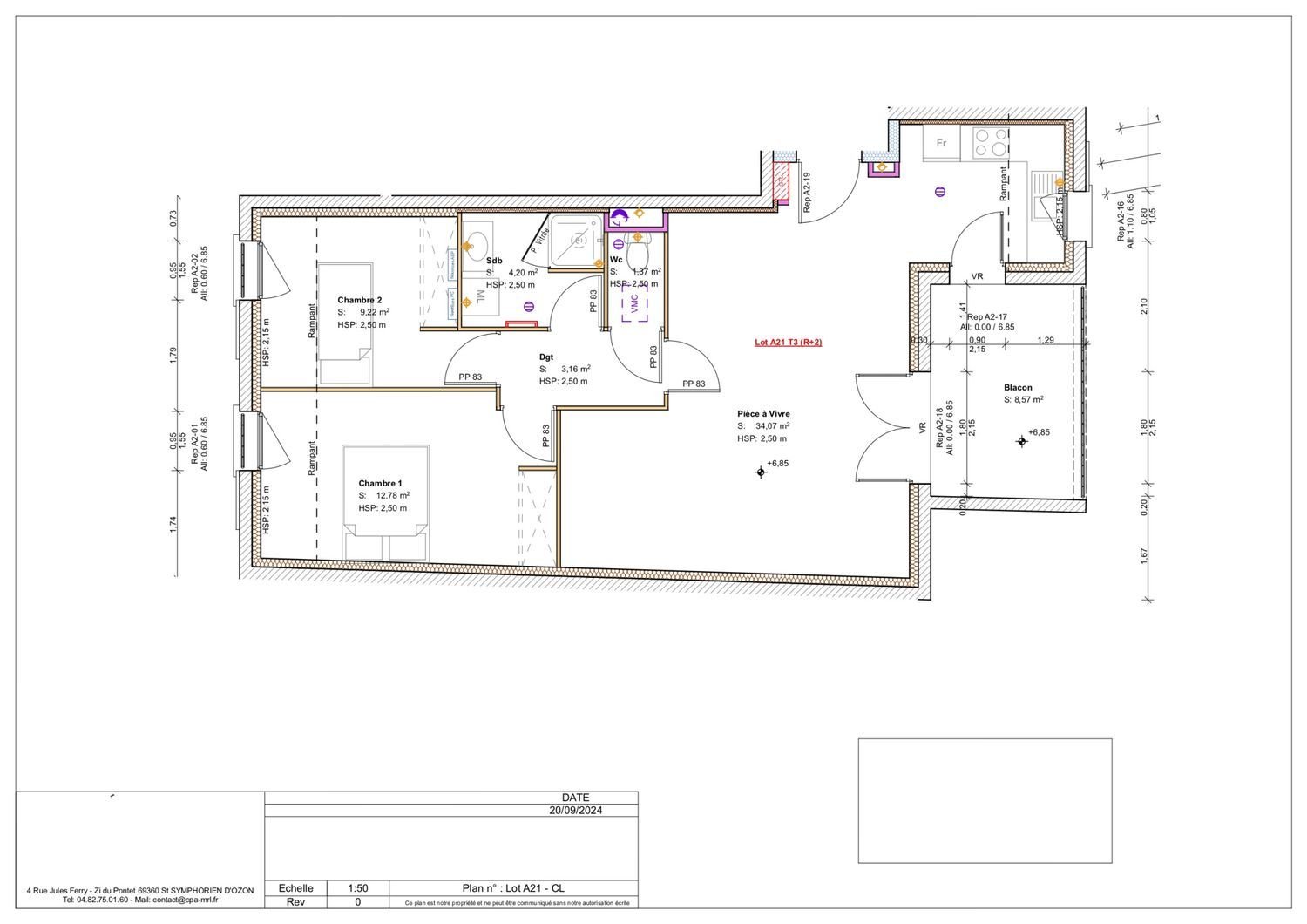 Appartement à vendre, 64m², Septème