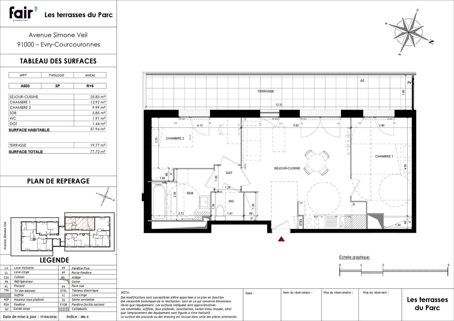 Appartement à vendre, 58m², Evry