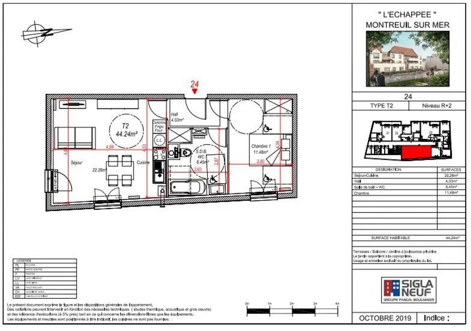 Appartement à vendre, 44m², Montauban-de-Bretagne