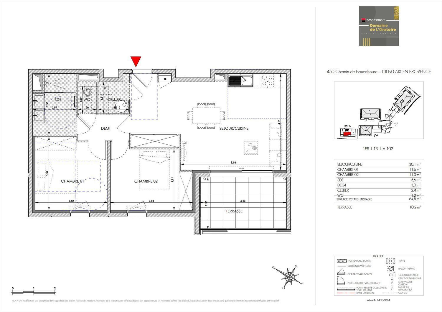 Appartement à vendre, 65m², Aix-en-Provence