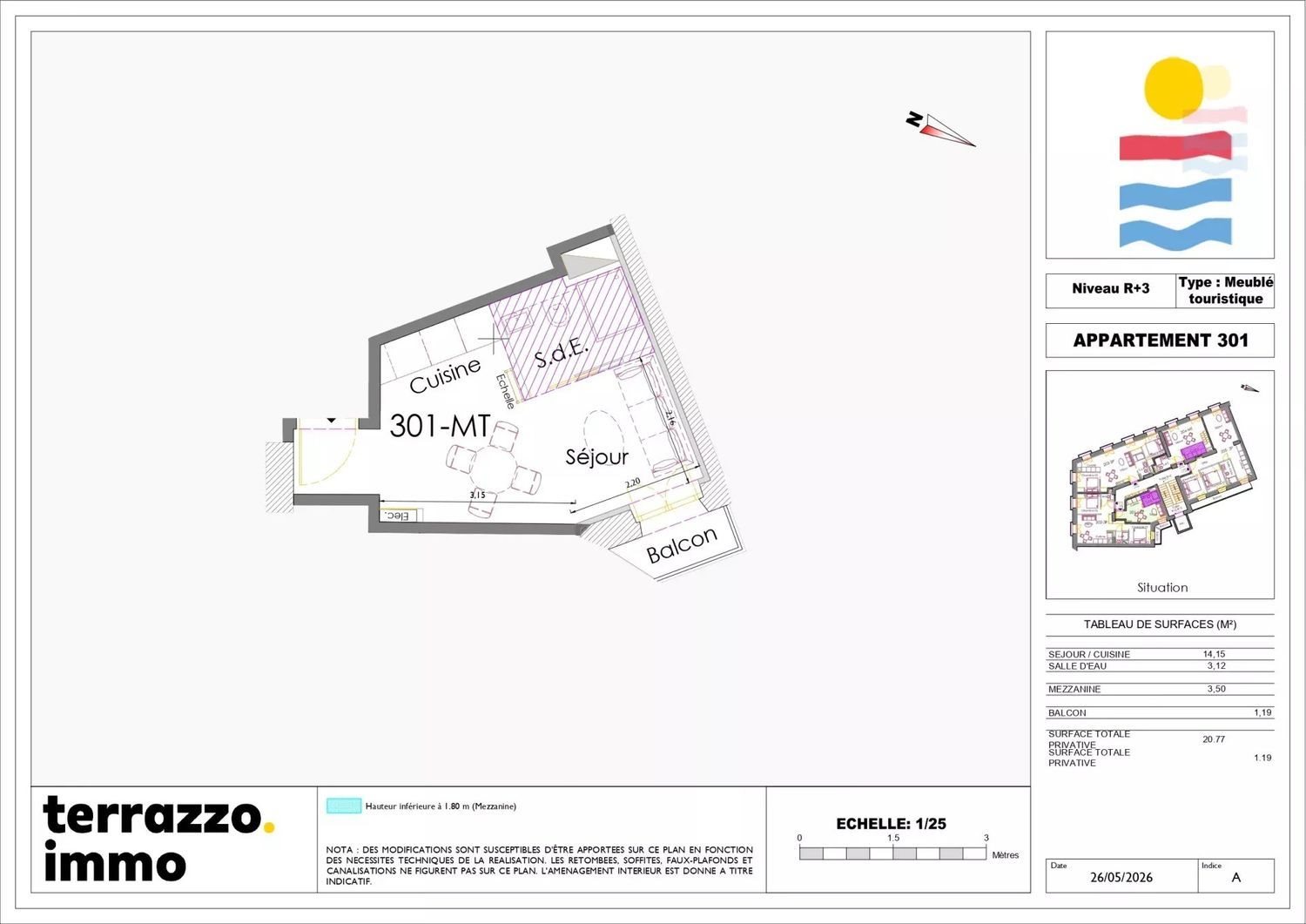 Appartement à vendre, 21m², Nice