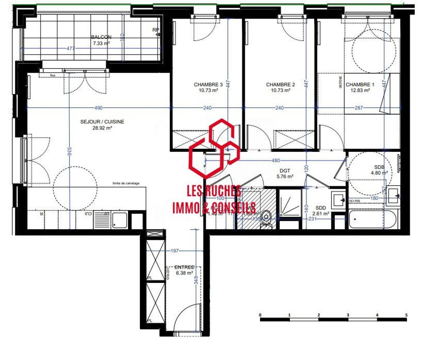 Appartement à vendre, 86m², Saint-Ouen-sur-Seine