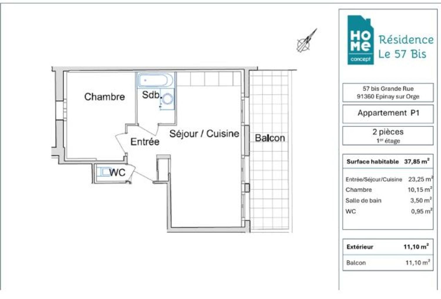 Appartement à vendre, 38m², Epinay-sur-Orge
