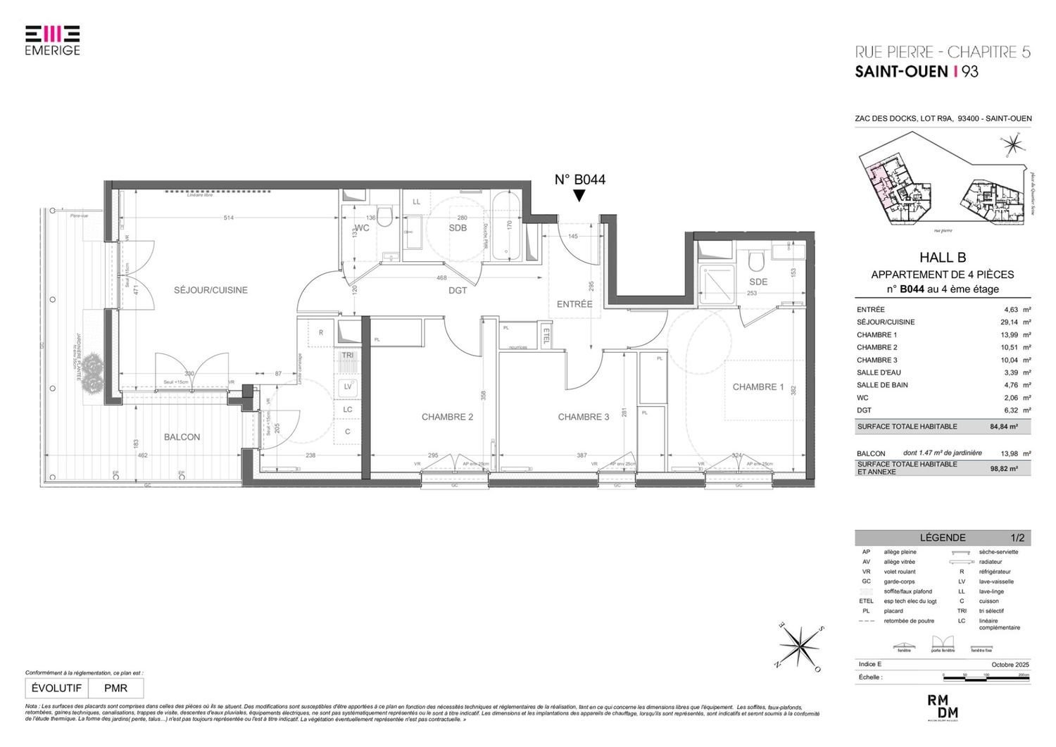 Appartement à vendre, 84m², Saint-Ouen-sur-Seine