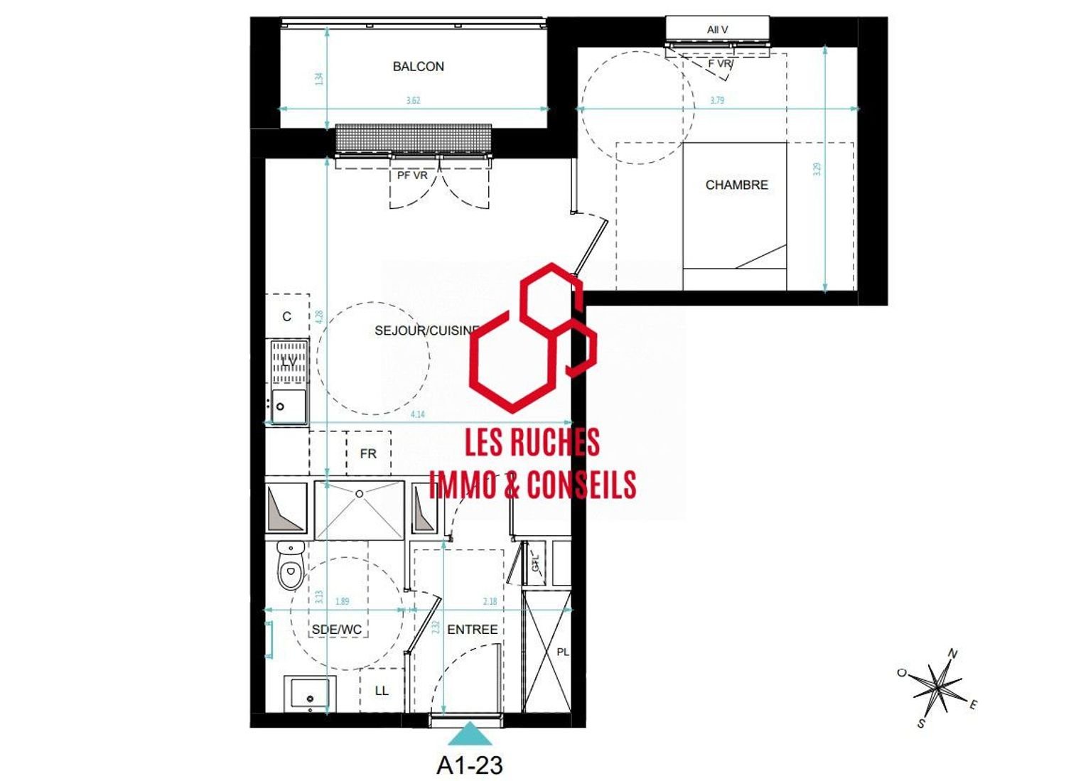 Appartement à vendre, 41m², Magny-le-Hongre