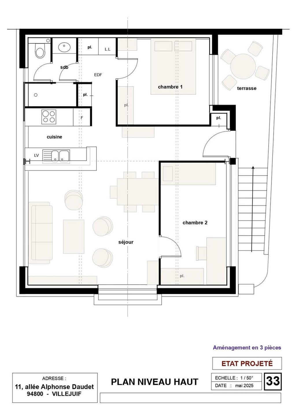 Appartement à vendre, 64m², Villejuif