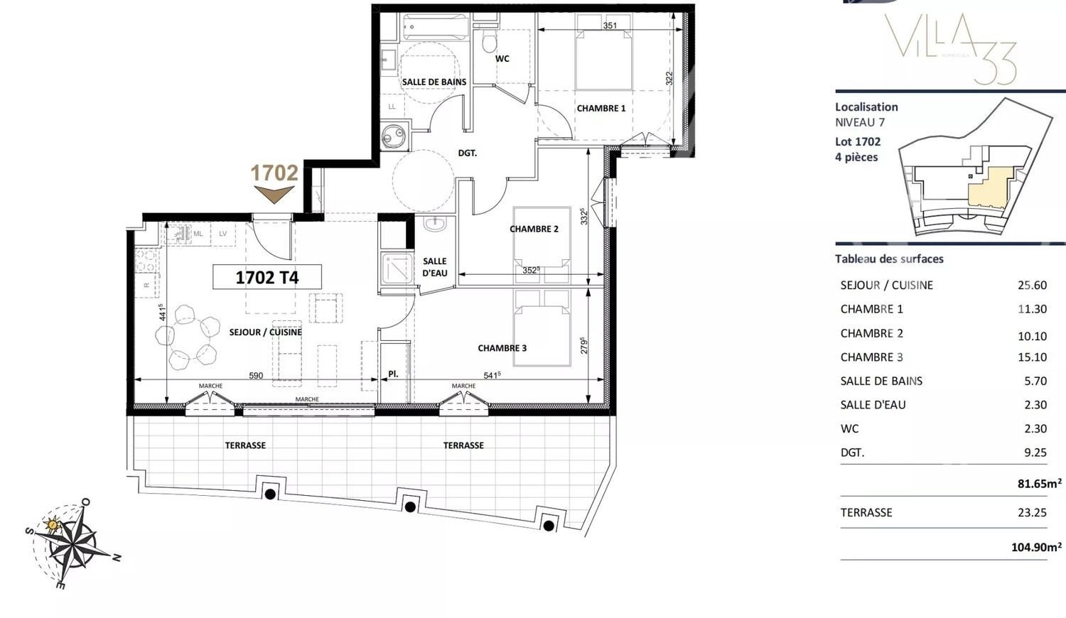 Appartement à vendre, 81m², Beausoleil