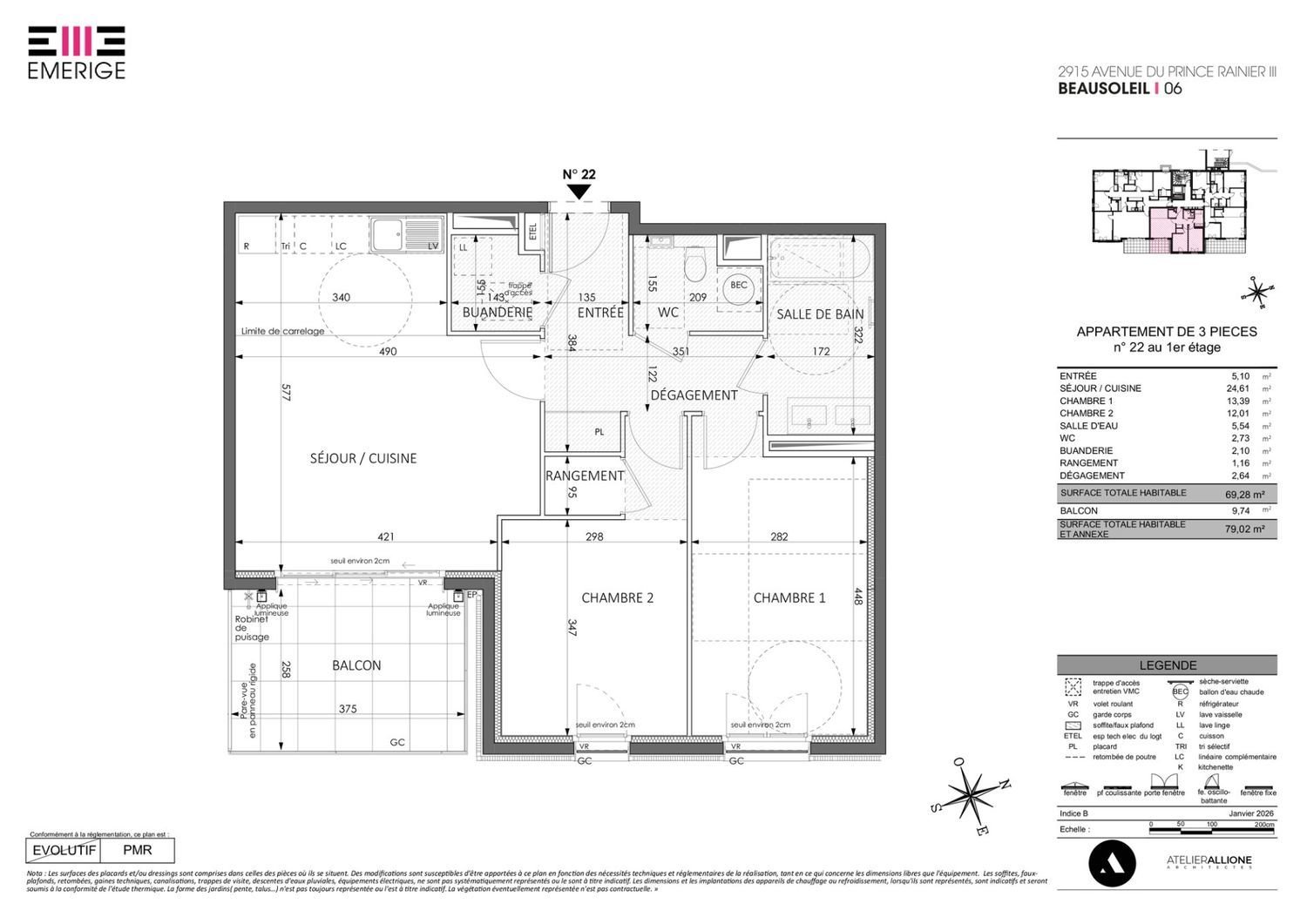 Appartement à vendre, 69m², Roquebrune-Cap-Martin