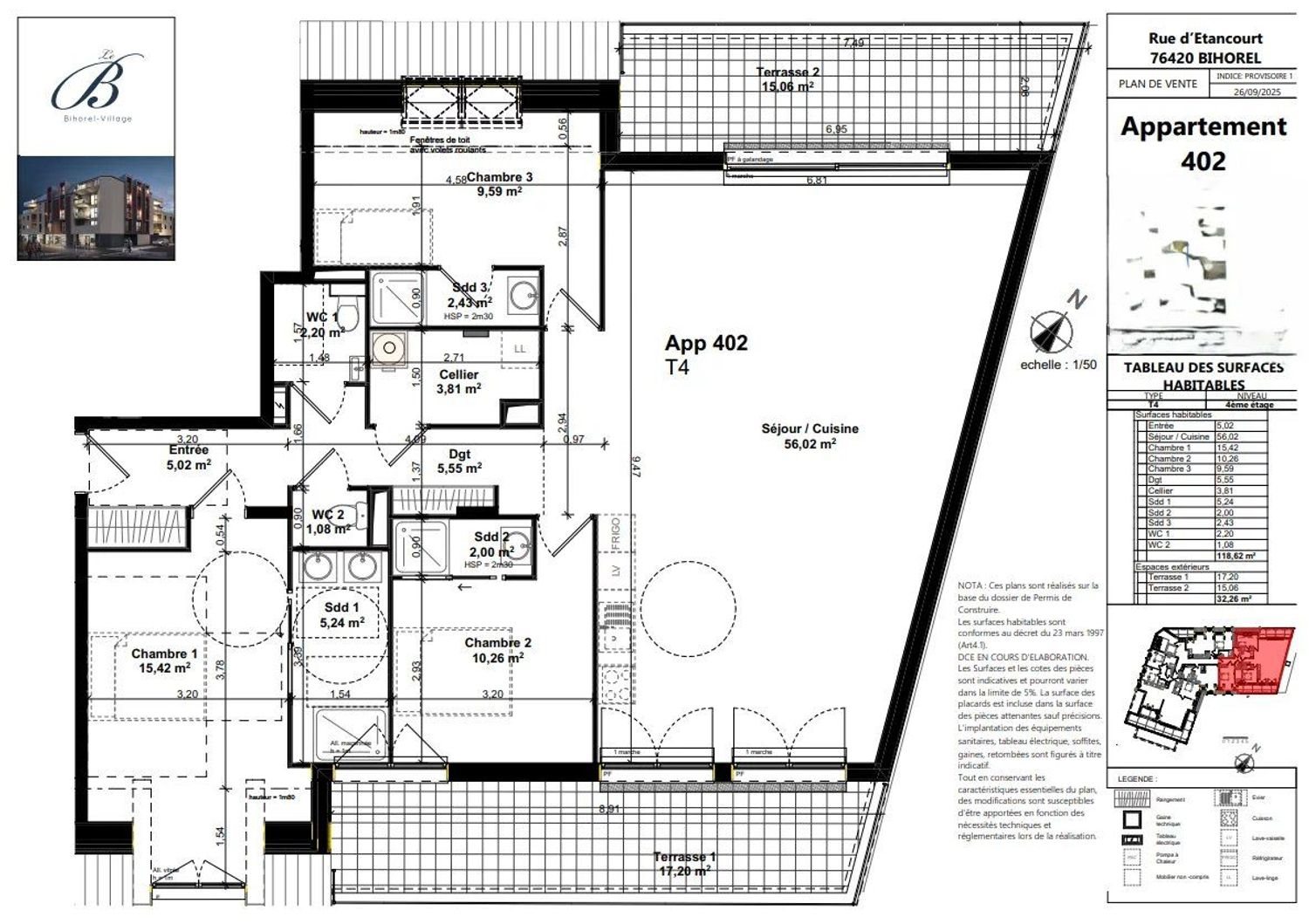 Appartement à vendre, 118m², Bihorel