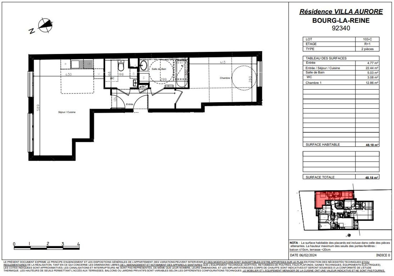 Appartement à vendre, 48m², Bourg-la-Reine