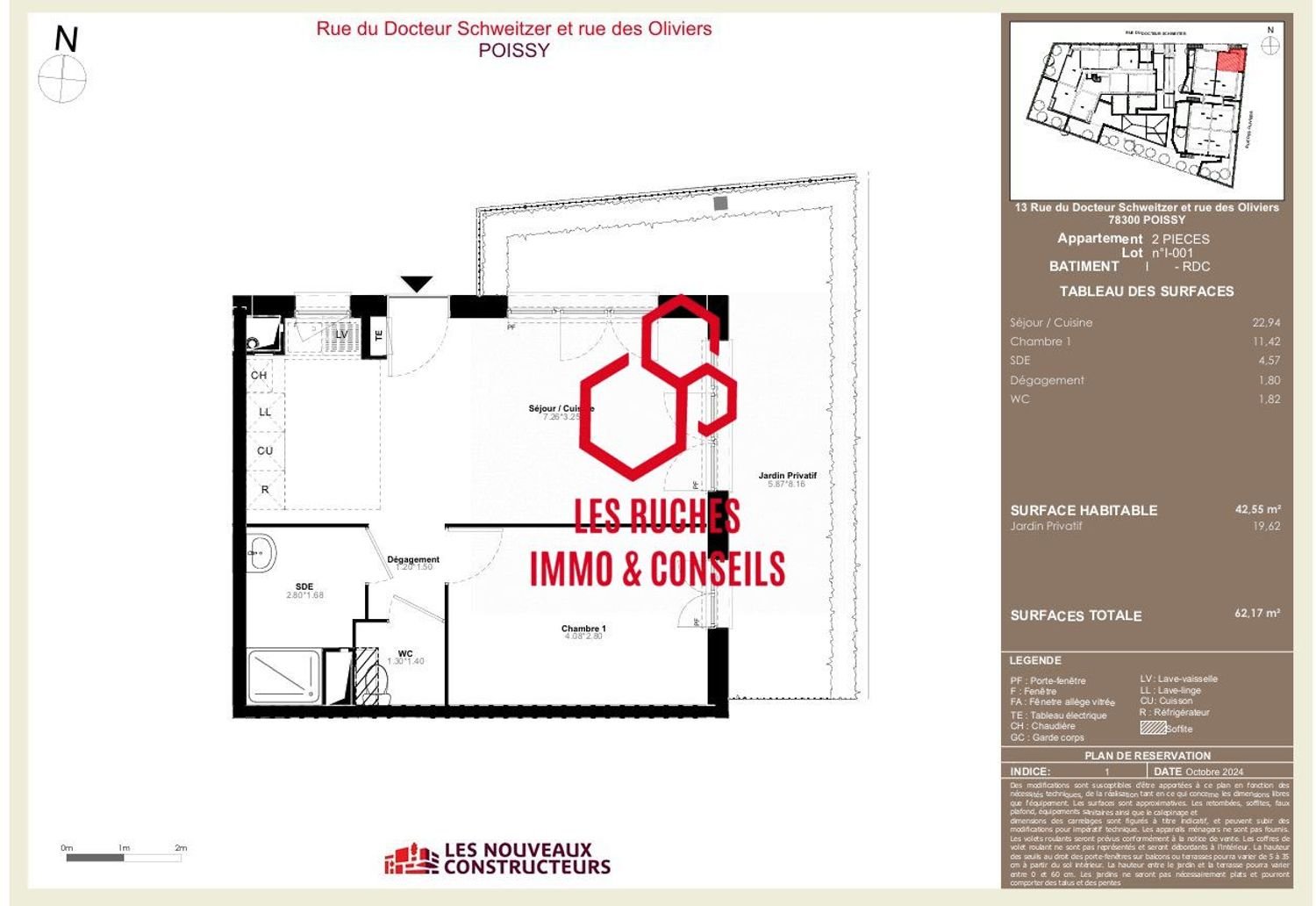Appartement à vendre, 42m², Poissy