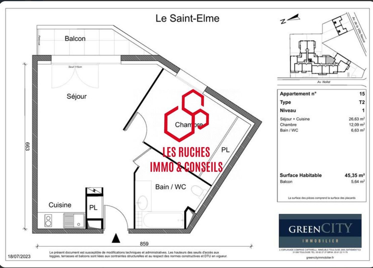 Appartement à vendre, 45m², Villepinte