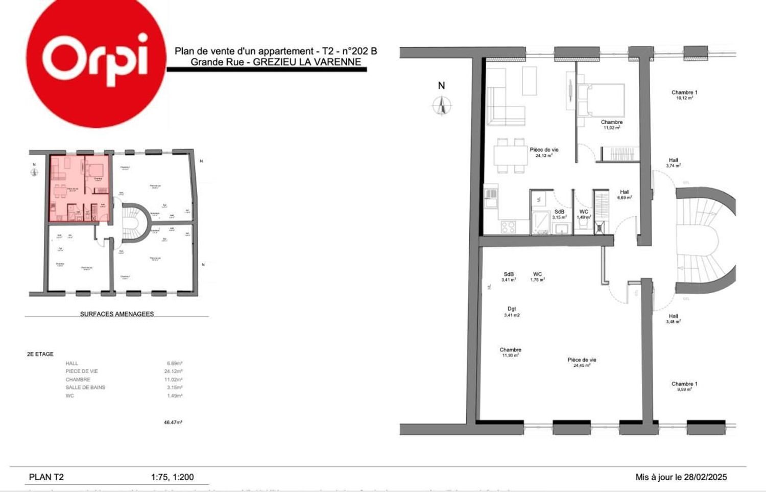 Appartement à vendre, 50m², Grézieu-la-Varenne