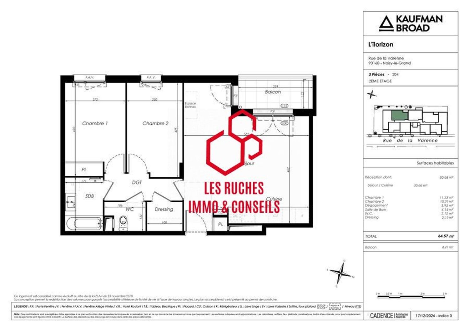 Appartement à vendre, 60m², Noisy-le-Grand