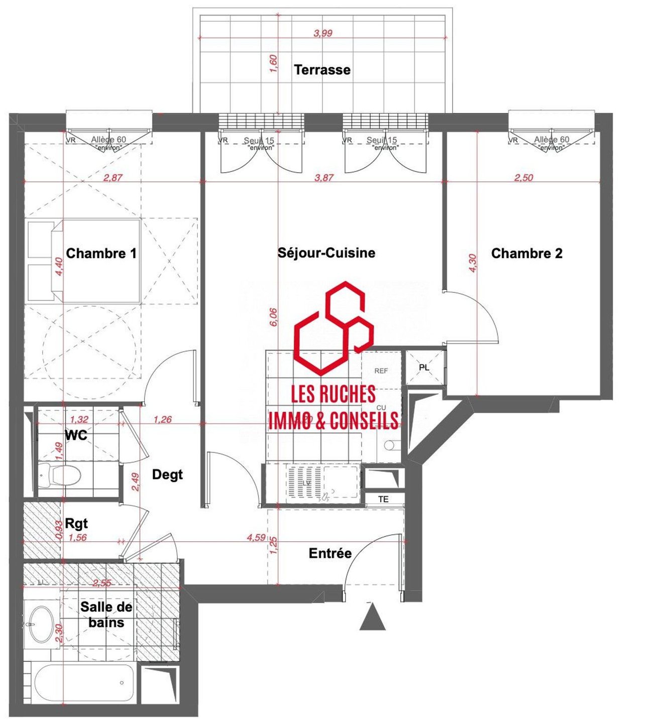 Appartement à vendre, 61m², Maisons-Alfort