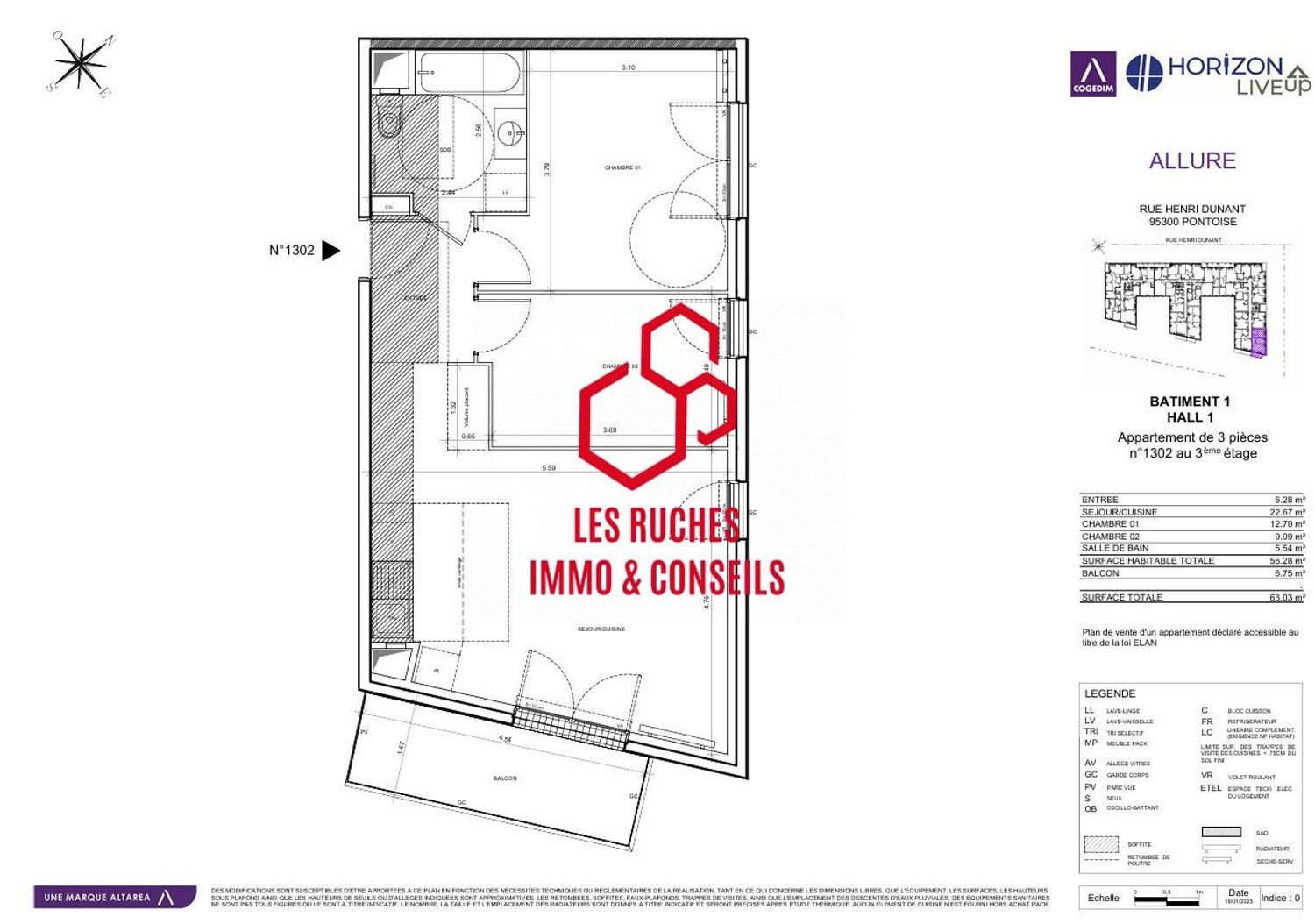 Appartement à vendre, 56m², Pontoise