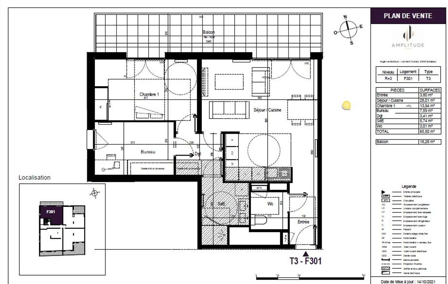 Appartement à louer, 65m², Bordeaux