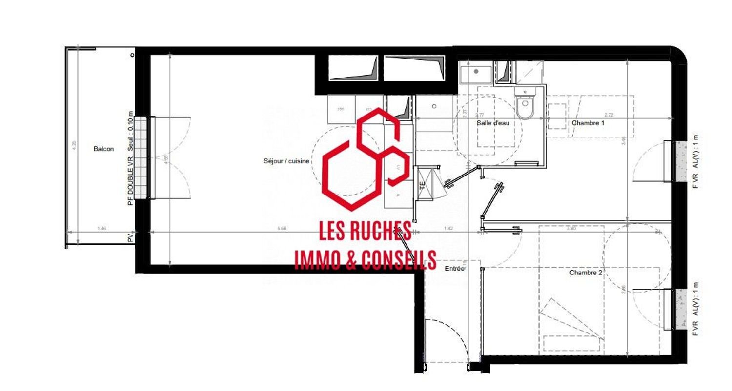 Appartement à vendre, 57m², Chennevières-sur-Marne