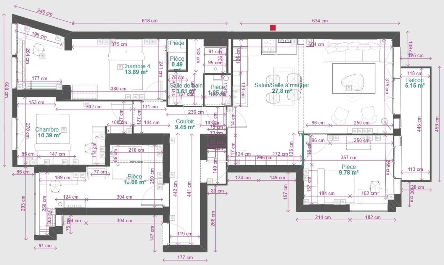 Appartement à vendre, 80m², Nîmes