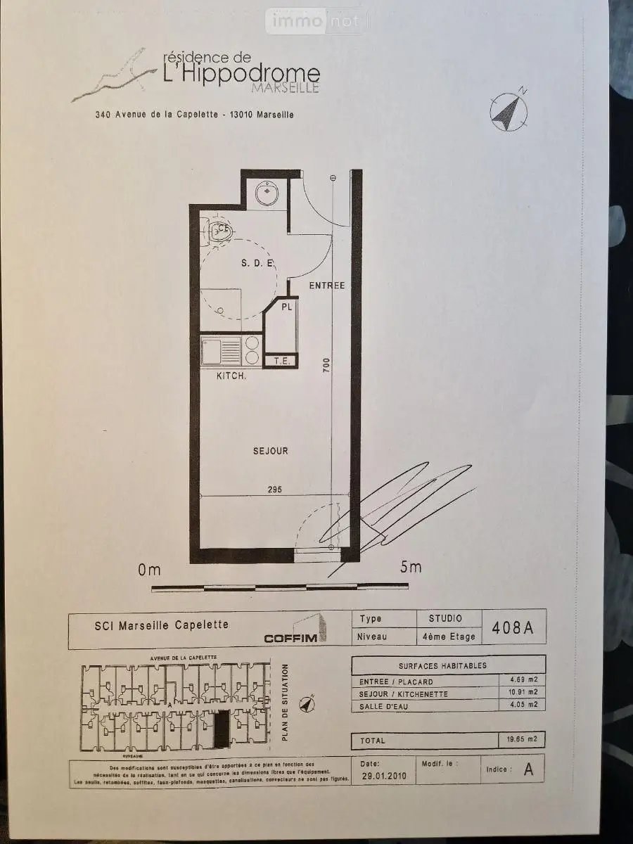 Appartement à vendre, 19m², Marseille 10ème