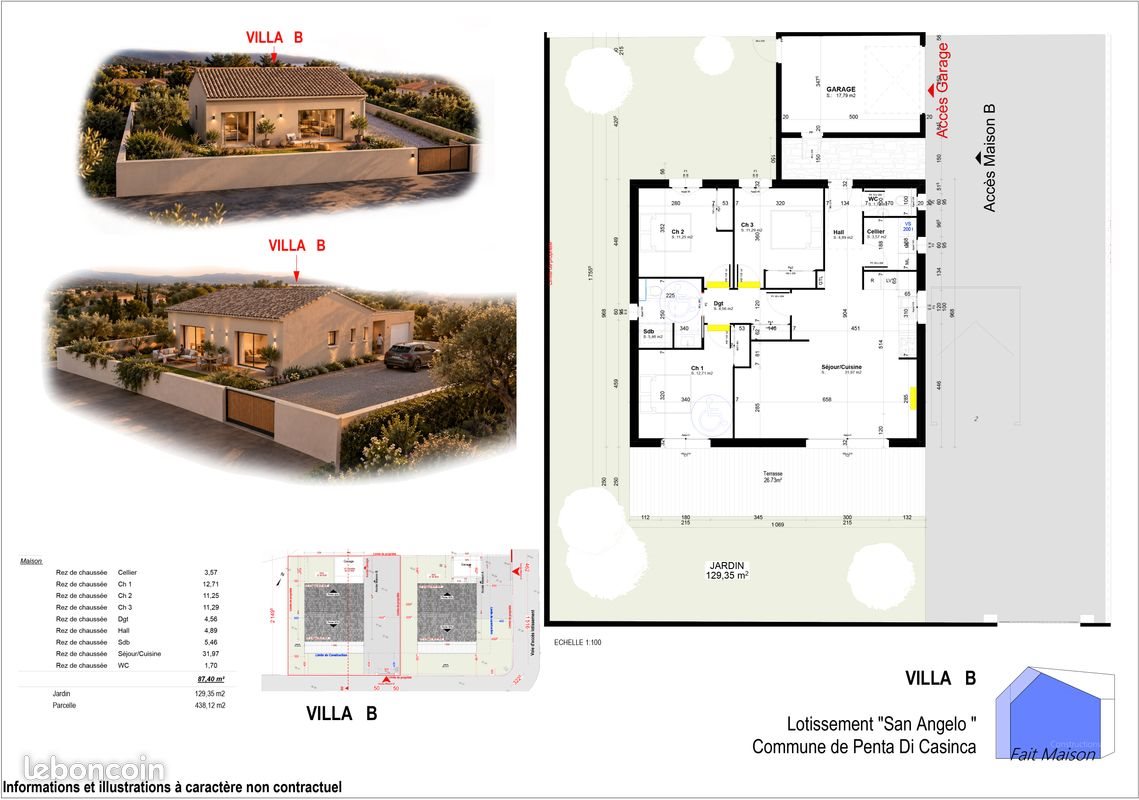 Maison à vendre, 87m², Penta-di-Casinca