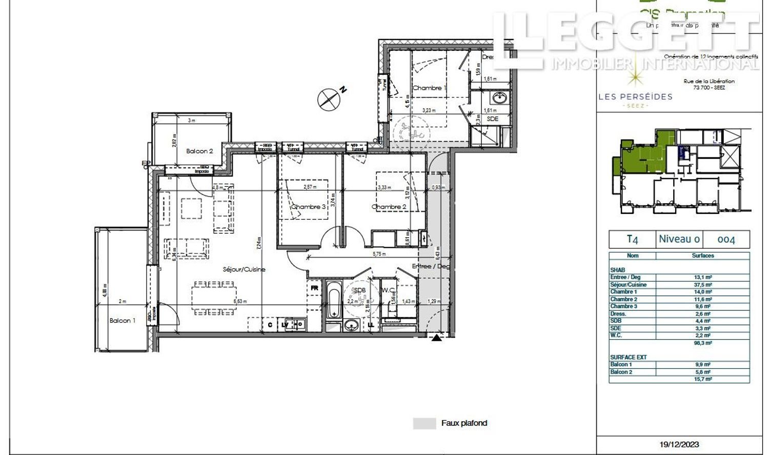 Appartement à vendre, 98m², Séez